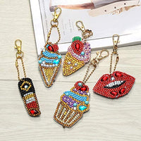 Soleebee 5 piezas DIY 5D completo taladro diamante pintura llavero por número Kit mosaico hacer doble cara taladro colgante cristal Rhinestones llavero bolsa regalo (mariposa) - Arteztik
