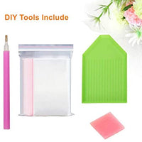 Witfox - Kit de pintura de diamantes 5D para bricolaje con números y lirios de agua, 15.7 x 11.8 in - Arteztik
