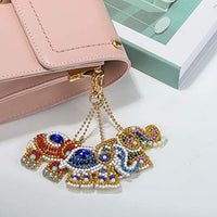 Soleebee 5 piezas DIY 5D completo taladro diamante pintura llavero por número Kit mosaico hacer doble cara taladro colgante cristal Rhinestones llavero bolsa regalo (mariposa) - Arteztik
