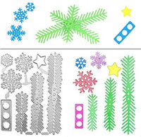 Plantillas de metal con diseño de corona de árbol de Navidad, herramienta de repujado para álbumes, tarjetas de papel, álbumes de recortes, manualidades (ramas de árbol y pino) - Arteztik
