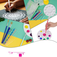 Herramientas de punteo Mandala, 27 piezas de pintura de puntos para adultos, herramientas de pintura de plantillas, bandeja de pintura para lápices para lienzo, manualidades de dibujo, arcilla, pintura de rocas, colorear, dibujo de arte - Arteztik
