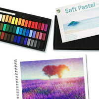 HASHI Pasteles suaves no tóxicos para profesionales – tiza cuadrada pastel colores surtidos (48 colores) - Arteztik
