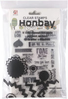 Honbay 6 hojas diferentes frases temáticas amistosas sellos transparentes para hacer tarjetas decoración y álbumes de recortes - Arteztik
