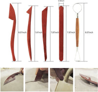 Herramientas de arcilla polimérica, 23 piezas, kit de herramientas de modelado de arcilla para escultura de cerámica, incluye herramientas de punteado de madera, bolígrafos de punta de goma, herramienta de bolígrafo táctil, herramientas de modelado de cer - Arteztik
