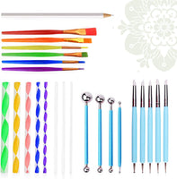 36 herramientas de punteado de mandala, kit de herramientas de pintura de mandala, juego de herramientas de punteado de mandala para pintar rocas, arte de mandala y suministros de arte de dibujo - Arteztik

