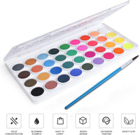 Juego de pinceles de acuarela Aroic, con una pintura de acuarela, 36 colores, y un paquete de 10 pinceles de diferentes tamaños, el mejor regalo para principiantes, niños y amantes del arte. - Arteztik
