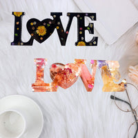 Moldes de resina para letras, moldes de amor, moldes de resina epoxi para hacer posavasos caseros, decoración del hogar, cartel del hogar, decoración para colgar en la pared - Arteztik
