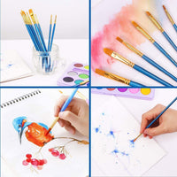 Juego de pinceles de pintura Aroic, 10 paquetes/100 piezas, cabeza de cepillo de nailon, apto para pintura al óleo y acuarela, perfecto para pintura artística, el mejor regalo para entusiastas de la pintura. - Arteztik
