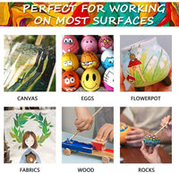 Juego de pintura acrílica, 30 tubos de 0.4 fl oz, calidad de artista, pigmentos ricos no tóxicos, ideal para niños y adultos, pintura profesional sobre lienzo, madera, arcilla, tela, cerámica - Arteztik
