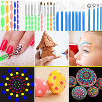 Mandala Dotting Tools, ZALALOVA 42 pcs Dotting Tools Kits Incluyen Mandala Stencils acrílico Varillas Cepillos Bandeja de Pintura Arte y Artesanía Suministros para Rocas Uñas y Pintura - Arteztik
