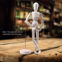 Maniquí de madera Moi Doi, maniquí de madera con soporte, modelo articulado de figura humana de artista, ideal para dibujo/dibujo o decoración de escritorio, 12 pulgadas de alto - Arteztik
