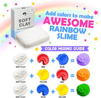 Arcilla suave para suministros de slime, arcilla para modelar, suministros de arte para niños, añadir al pegamento y espuma de afeitar para hacer slime de mantequilla esponjosa [230 gramos / 9 onzas hace +10 slimes - Arteztik
