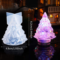 Molde de resina epoxi para árbol de Navidad en 3D, 4 piezas, hecho a mano, para manualidades, joyas, soporte de luz, herramientas para hacer jabón, loción para decoración - Arteztik
