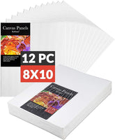 Lona para pintura, paquete de 12 unidades, lienzos para artistas de 7.9 x 9.8 in para pintura, perfecto para pintura al óleo y acrílica, panel de lienzo para pintura - Arteztik
