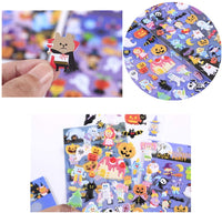 Pegatinas Happy Halloweens 8 hojas con fantasma, calabaza, demonio, mago, mamá, vampiro, bruja, cráneo, murciélago, araña, pegatinas para Jack O Lantern Scrapbooking niños Party Favors – 320 pegatinas - Arteztik
