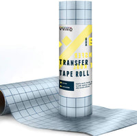 VViViD - Rollo de cinta de transferencia de vinilo transparente con rejilla de alineación azul para carteles, manualidades, calcomanías de tamaño mediano (12 pulgadas x 150 pies) - Arteztik
