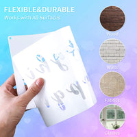 Plantillas reutilizables para tartas con diseño de caligrafía, 8 piezas, con anillo abierto de metal, para decoración de aerógrafo, arte y manualidades - Arteztik
