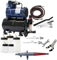 Paasche tg-300r Alimentación por gravedad de doble acción aerógrafo aerógrafo y compresor con tanque - Arteztik
