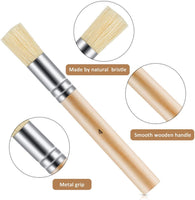 6 pinceles de madera para plantillas de 6 tamaños, pinceles naturales para plantillas, pinceles de pintura, pinceles de cerdas de madera, pinceles para pintura acrílica, acuarela, proyectos de tarjetas, manualidades - Arteztik
