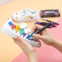 Paintigo - Juego de 12 rotuladores acrílicos con base de agua, punta extra fina de 0.028 in, ideal para vidrio, tela, cerámica, madera, porcelana, lienzo, pintura de roca, taza de bricolaje - Arteztik

