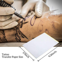 100 hojas de papel de transferencia térmica para tatuajes y manualidades, 8.27 x 11.7 pulgadas - Arteztik
