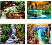 Kit de pintura de diamante 5D con perforación completa, pintura de bordado con diamantes de imitación para paisaje, arte para decoración de pared del hogar, 12 x 16 pulgadas (paisaje 3) - Arteztik
