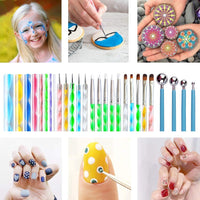 46 plantillas de mandala y 25 piezas de mandala para pintar rocas, puntos de uñas y suministros de dibujo artístico. - Arteztik
