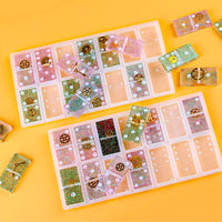 Juego de 2 moldes Dominos para resina de resina, molde de dominó de resina de silicona, doble 6 Dominó juego de moldes de silicona para resina epoxi – 28 cavidades con molde de resina de puntos, herramientas personalizadas Domino DIY - Arteztik
