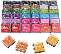 Almohadillas de tinta para sellos, Segaty 20 colores para manualidades, almohadillas de tinta para sellos de goma, para manualidades, manualidades, 40 unidades - Arteztik

