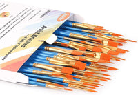 Juego de pinceles de pintura acrílica, 6 paquetes/60 cepillos de nailon para todo tipo de usos para pintura al óleo, acuarela, artistas y kits profesionales. - Arteztik
