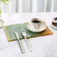 Molde de resina, moldes para moldes de resina y silicona con 1 bandeja de ágata de geodas y 3 asas doradas/plateadas, moldes para platos de ágata de geoda, para hacer tú mismo bandejas de ágata y tabla de servir. - Arteztik
