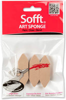 Colorfin PP61024 - Esponjas de arte blandas, barra puntiaguda, paquete de 3 - Arteztik
