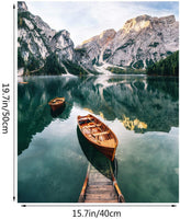 Pintura Pizzazz por números para adultos – Hermosa pintura de paisaje por número Kit, lienzo enrollado, sin arrugas, 16 x 20 pulgadas (sin marco), barco en montañas lago - Arteztik
