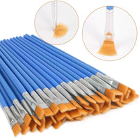UPINS 30 pinceles planos para pintura, pincel pequeño a granel para pintura de detalles - Arteztik
