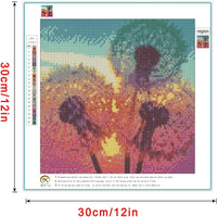 Kit de pintura de diamante 5D para adultos, dientes de león, taladro completo, bordado de diamantes de imitación para decoración de pared del hogar (12 x 12 pulgadas) - Arteztik

