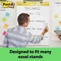 Rotafolios Post-it, 25 x 30 pulgadas, blanco reciclado, rotafolios con 30 hojas, Blanco - Arteztik
