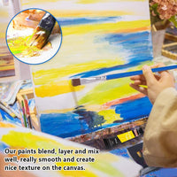 Set de pintura acrílica, Shuttle Art 15 tubos de 0.4 fl oz de calidad artista no tóxica, pigmentos ricos colores perfectos para niños adultos principiantes artistas pintura sobre lienzo madera arcilla tela cerámica artesanía - Arteztik
