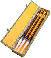 Chino Caligrafía Japonesa dibujo Pincel de Sumi-e HU Pen Yang Hao (pelo de cabra) 3 Pcs Set de regalo - Arteztik
