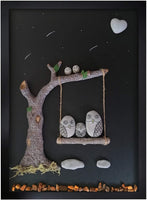 Kit de pintura enmarcada de arte de roca, kits de manualidades para adultos mujeres y niños, decoración de pared de roca 3D 17.7 x 12.9 pulgadas, castillo de bingo - Arteztik

