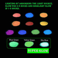 LET'S RESIN 13 colores brillan en la oscuridad pigmento en polvo, resina epoxi pigmentos luminosos para limo, uñas, resina epoxi pintura acrílica, arte fino y manualidades de bricolaje, 0.35 oz cada uno - Arteztik
