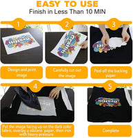 Transfer Master - Papel de transferencia de calor para impresiones por inyección de tinta, tela oscura, para camisetas personalizadas, bolsas, 8.5 x 11.0 in, 25 hojas - Arteztik

