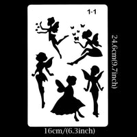 honbay 12pcs estilo diferente plantillas plantillas de plástico con ángel Cartas Flores Aves Mariposas para Bullet diario Pintura Dibujo Artesanía Proyecto de escuela, 9.7 x 6.3 inch - Arteztik
