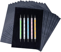 100 hojas de papel blanco de calco, 100 hojas de papel de transferencia de carbono y 5 piezas de esferas para grabar madera, manualidades, papel, lienzo y otras superficies de arte - Arteztik
