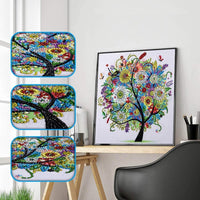 Kits de arte de diamante en forma especial para decoración de pared con bordado de diamante, para pared (11.8 x 11.8 in) (árbol de verano) - Arteztik
