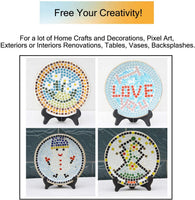 Jili en línea 70 piezas varios colores vidrio Piezas mosaico azulejos Tessera para artes bricolaje forma de rectángulo Craft 10 x 40 mm - Arteztik
