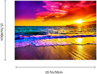 CANDYL - Kit de pintura al óleo para niños, adultos, estudiantes, principiantes, pintura al óleo, pintura acrílica al óleo, manualidades para decoración de pared del hogar, playa de 16.0 x 20.0 in - Arteztik

