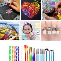 YMSDZHL Juego de 35 piezas de herramientas de punteado de mandala para pintar rocas y hacer manualidades con plantillas de graffiti, suministros de arte de dibujo para niños y adultos - Arteztik
