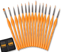 Loteaf - Juego de 17 pinceles de pintura con cuchillo de paleta y esponja para acuarela, acrílico, aceite, bolsa de transporte emergente incluida para artistas, adultos y niños - Arteztik
