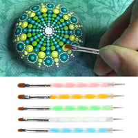 Juego de 18 herramientas para puntear Mandala, lápiz para grabar en relieve, para pintar rocas, arte de uñas - Arteztik
