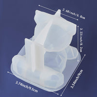 2 piezas de molde de resina de oso epoxi 3D oso moldes de epoxi titular del teléfono molde de silicona en forma de oso molde de resina para manualidades DIY decoración del coche, accesorios de decoración del hogar - Arteztik
